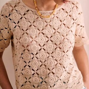 Sézane Dorine Crochet Top